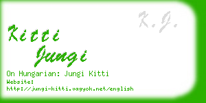 kitti jungi business card